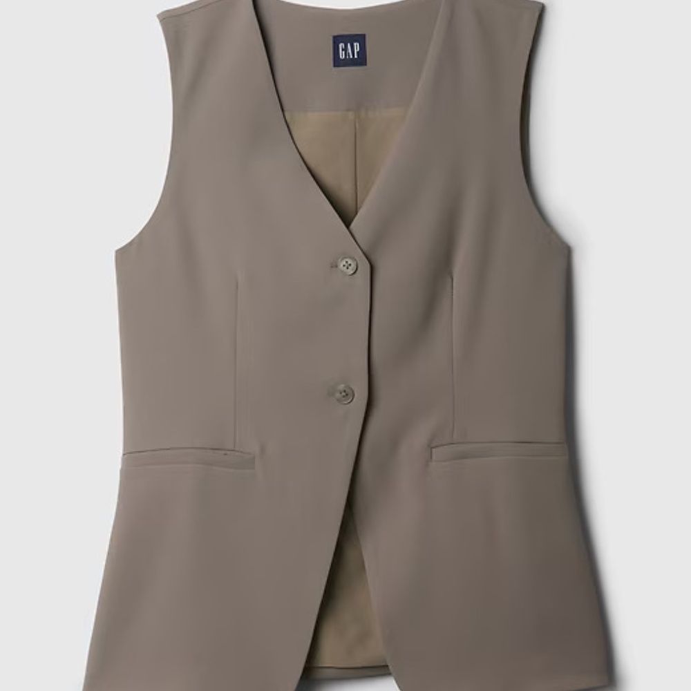 GAP Longline Twill Vest